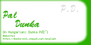 pal dunka business card